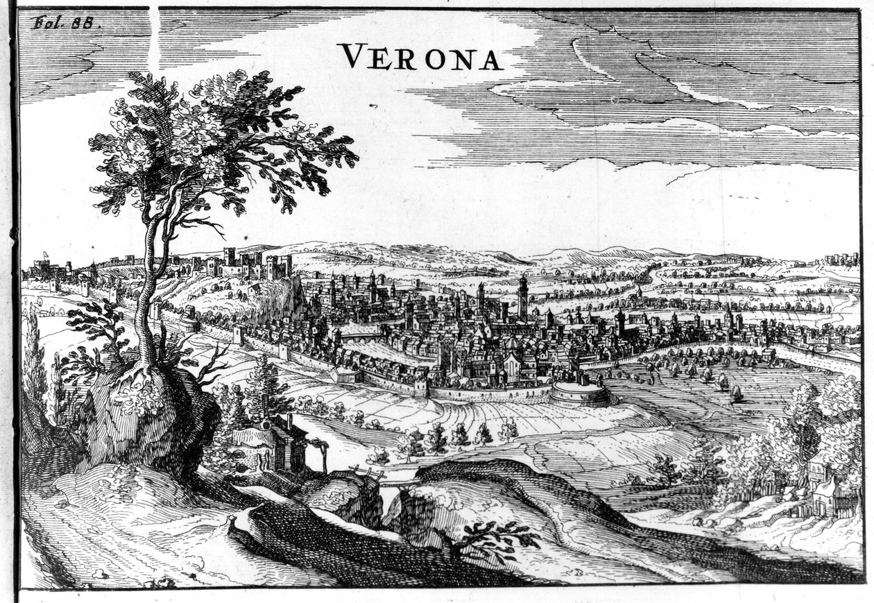 Verona 16th şehir haritası. by Unknown artist