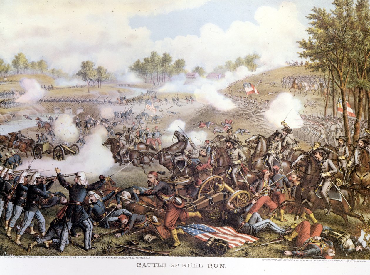 İç Savaş (1861 - 1865), Amerikan İç Savaşı 21/7/1861: Birinci Boğa Koşusu Savaşı veya Birinci Manassas Savaşı: Virginia, General Beauregard