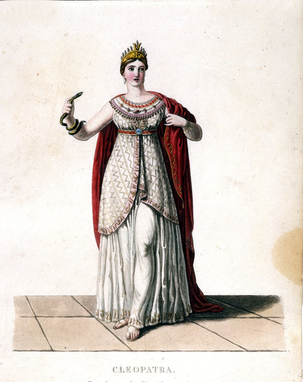 Yılanlı Kleopatra (-69 - -30). by Unknown artist