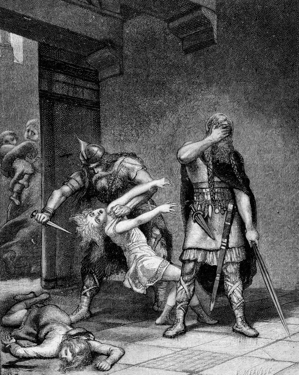 Frank kralları Clotaire (Clothaire) I (v.497-561) ve Childebert I, kardeşleri Clodomir