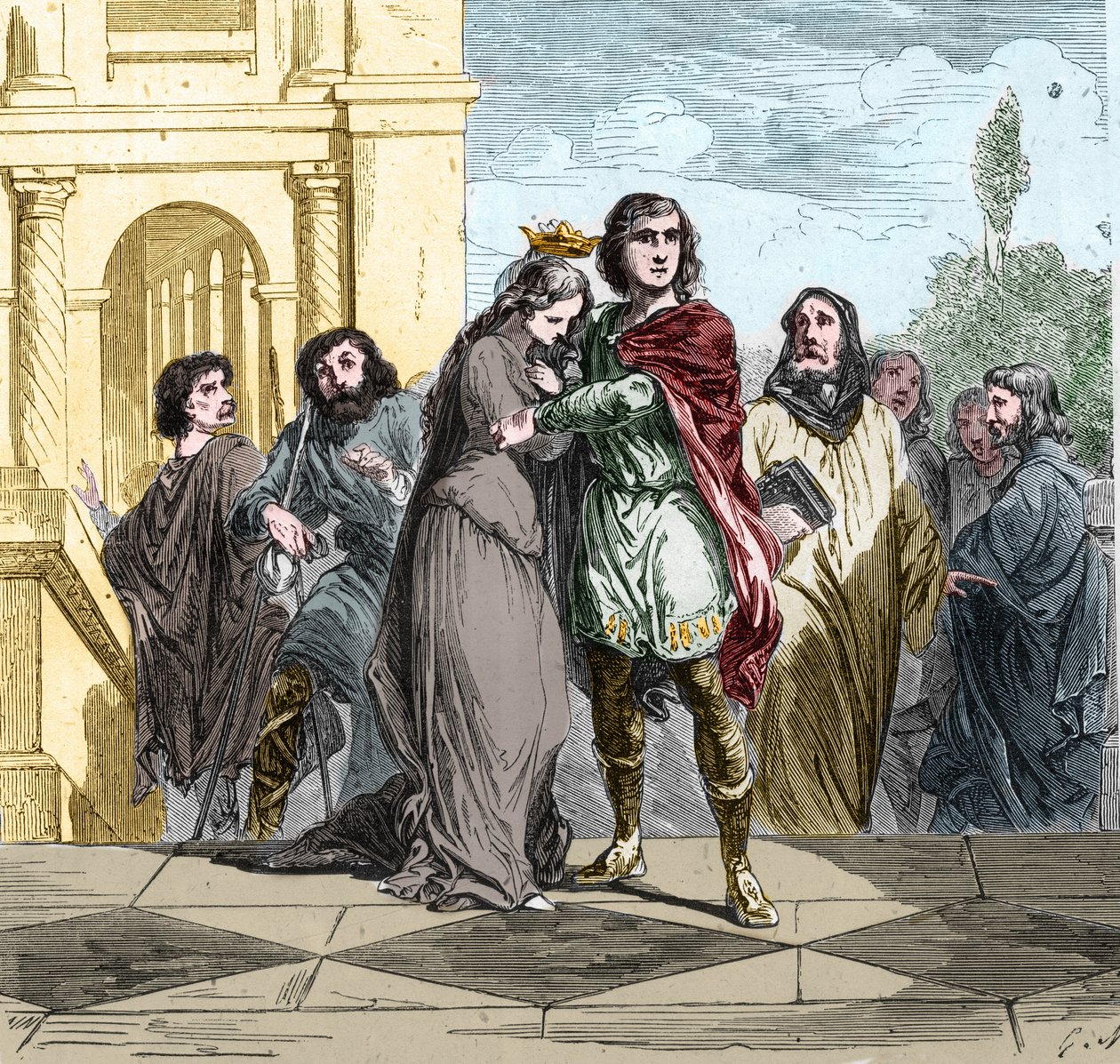 Frank kralı Clovis II (v.633-657) Sainte Bathilde