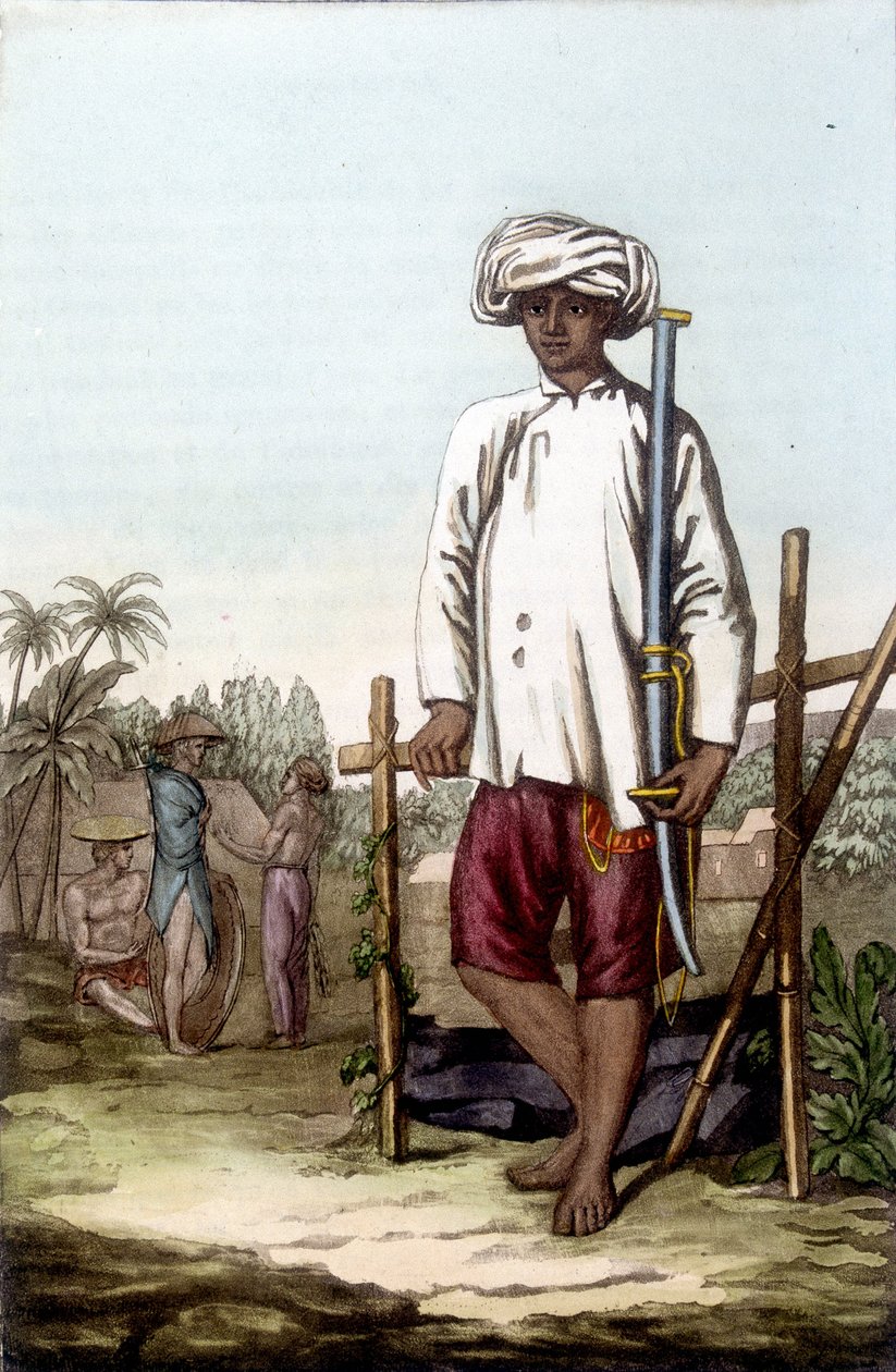 Cochinese askeri. Paris Dekoratif Sanatlar Kütüphanesi “Eski ve modern kostüm” by Unknown artist