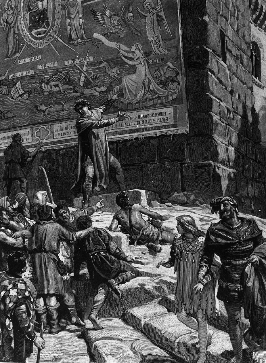 Cola di Rienzo (1314-1354), Roma halkının tribünü olma kampanyasında, Roma'nın ıstırabını simgeleyen Capitol'e diktiği freskleri Roma halkına anlatır. Kartaca ve Ba by Unknown artist