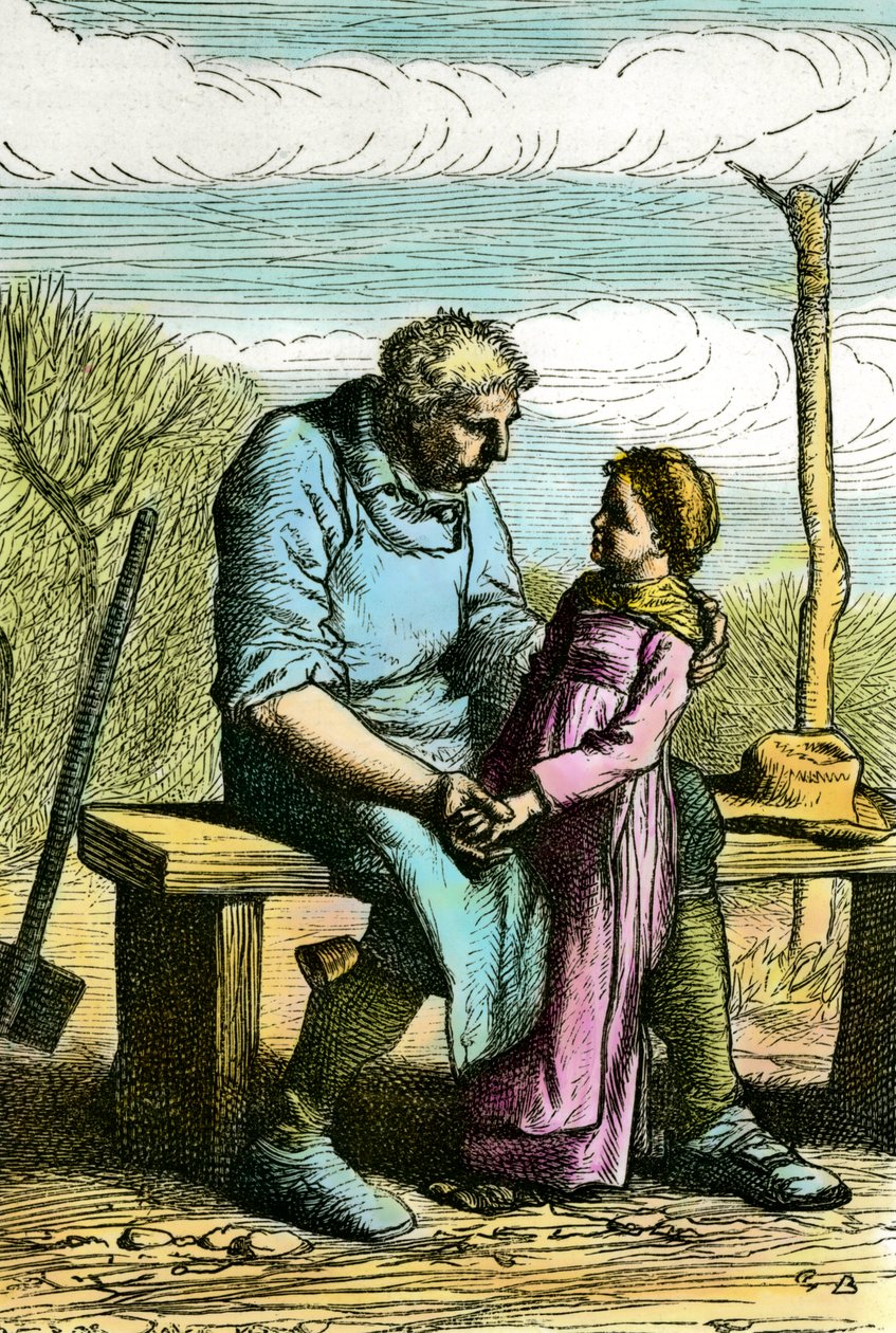 Cosette ve Jean Valjean. Victor Hugo