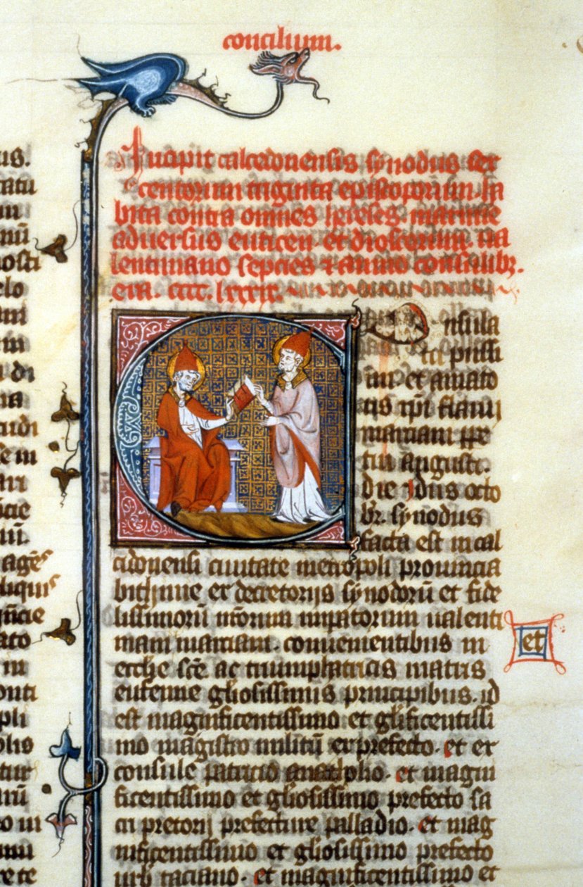 Kalsedon Konseyi, 451 - Orta Çağ Minyatür (ref. 365, 428r). Toulouse Kütüphanesi (tel: 05 62 27 66 66) by Unknown artist