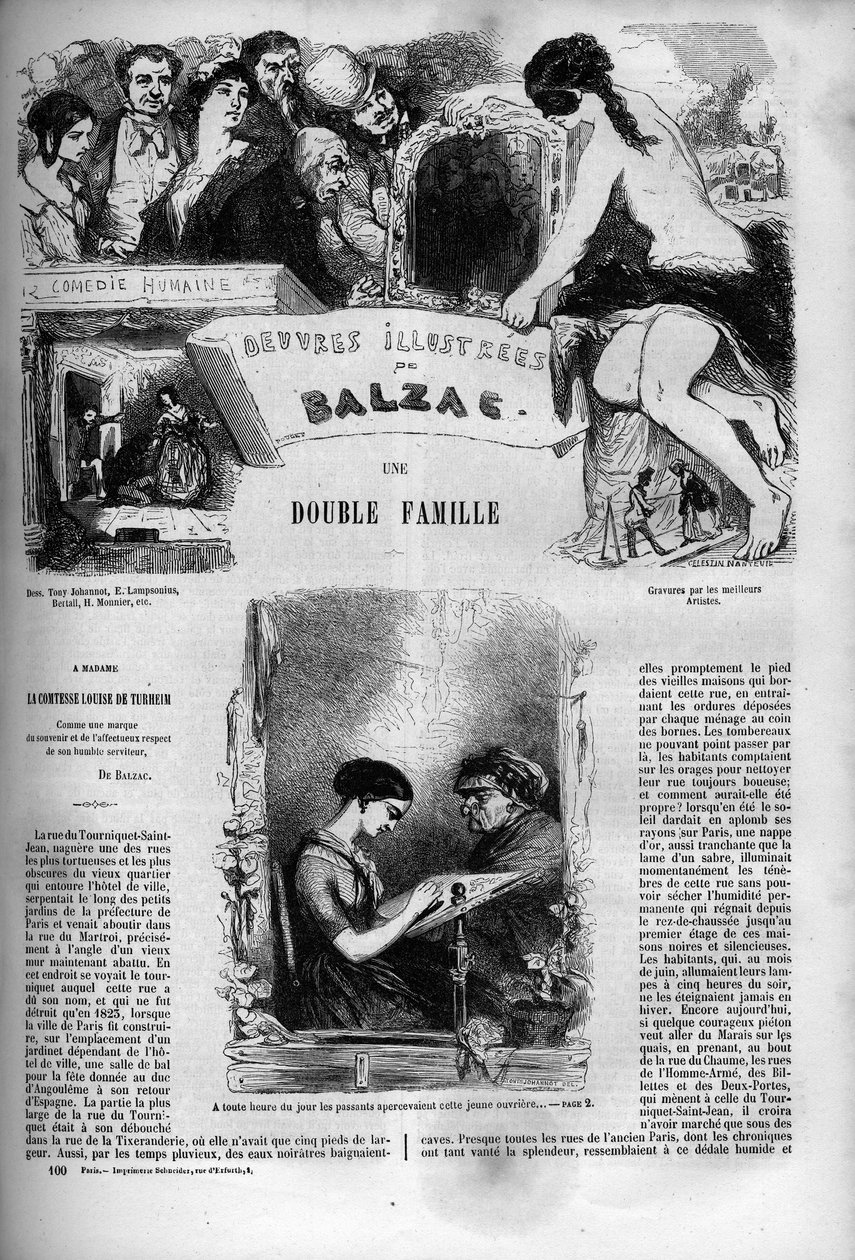 “” Çifte aile “” romanı için kapak by Unknown artist