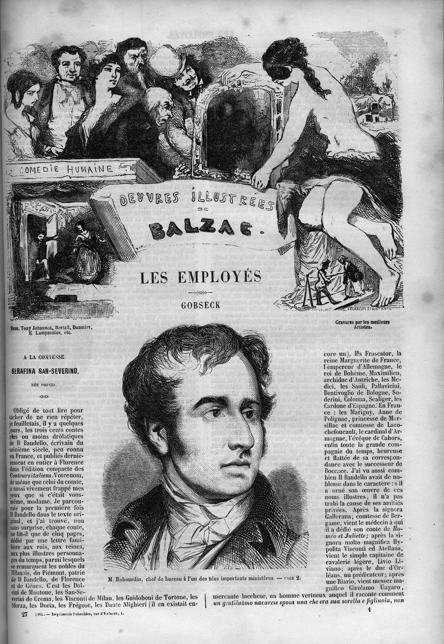 “” Les Employes “” romanının kapağı by Unknown artist