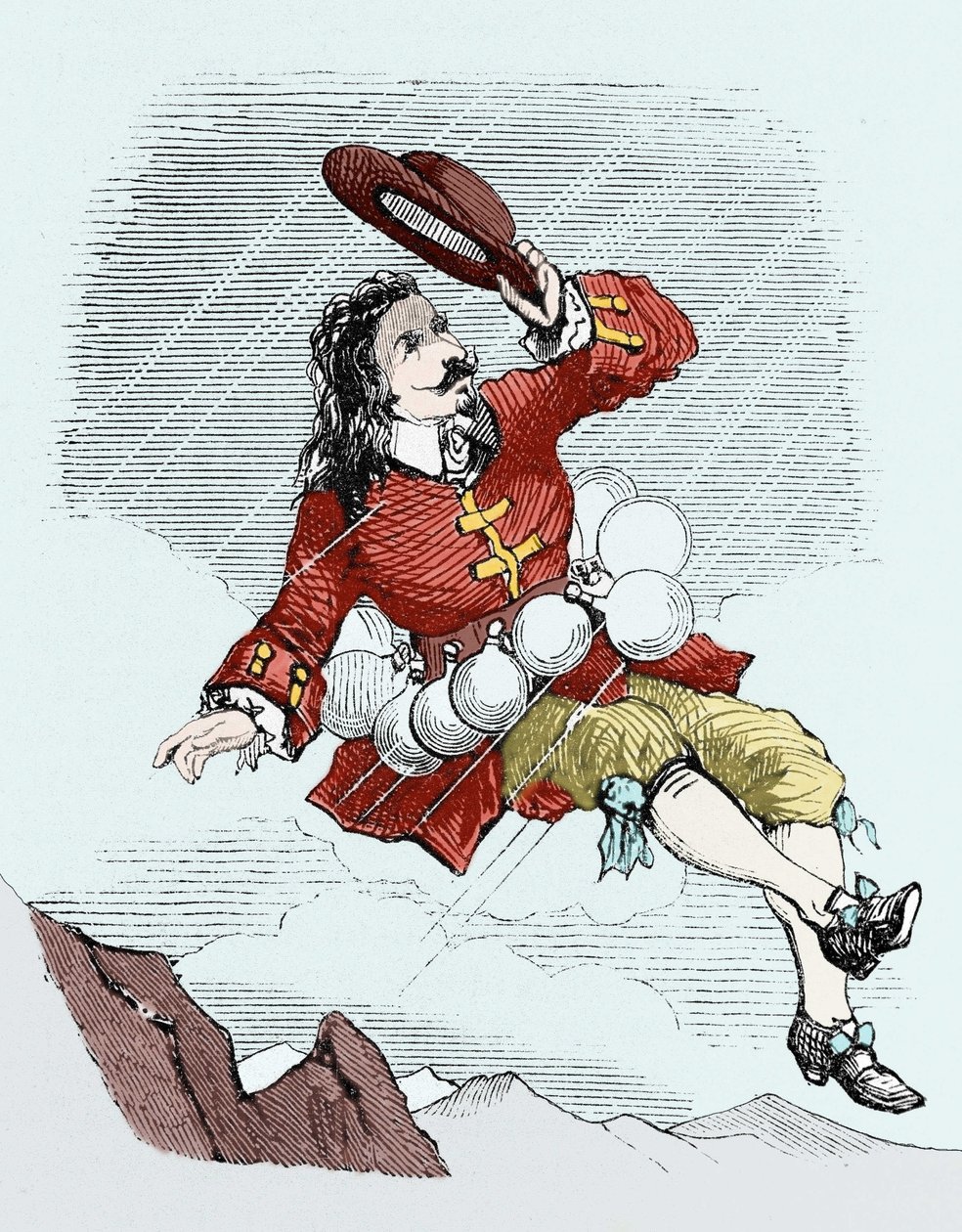 Cyrano de Bergerac şişeleri tarafından çıkarıldı, illüstrasyon: “Öteki dünya by Unknown artist