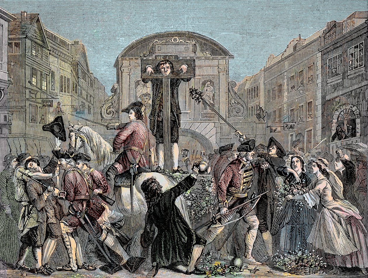 Daniel Defoe (De Foe) (1659-1731), “Muhaliflerle En Kısa Yol”” ironik kitabını yayınladığı için 1703