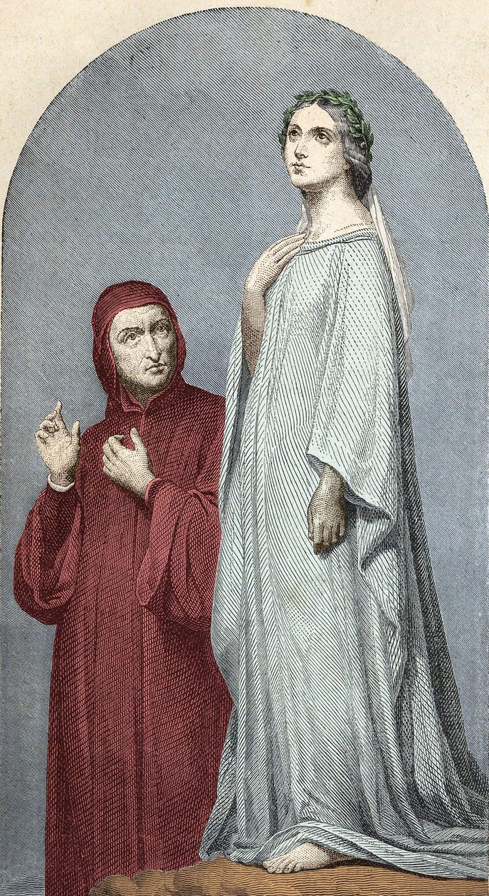 Dante ve Beatrice. by Unknown artist
