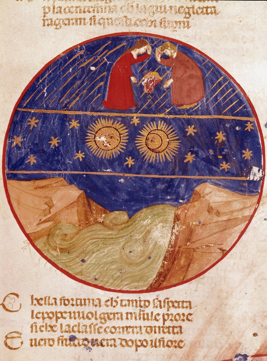 Dante ve Beatrice cennetten, Dünyadan ve yıldızlardan bakıyorlar. Dante Alighieri