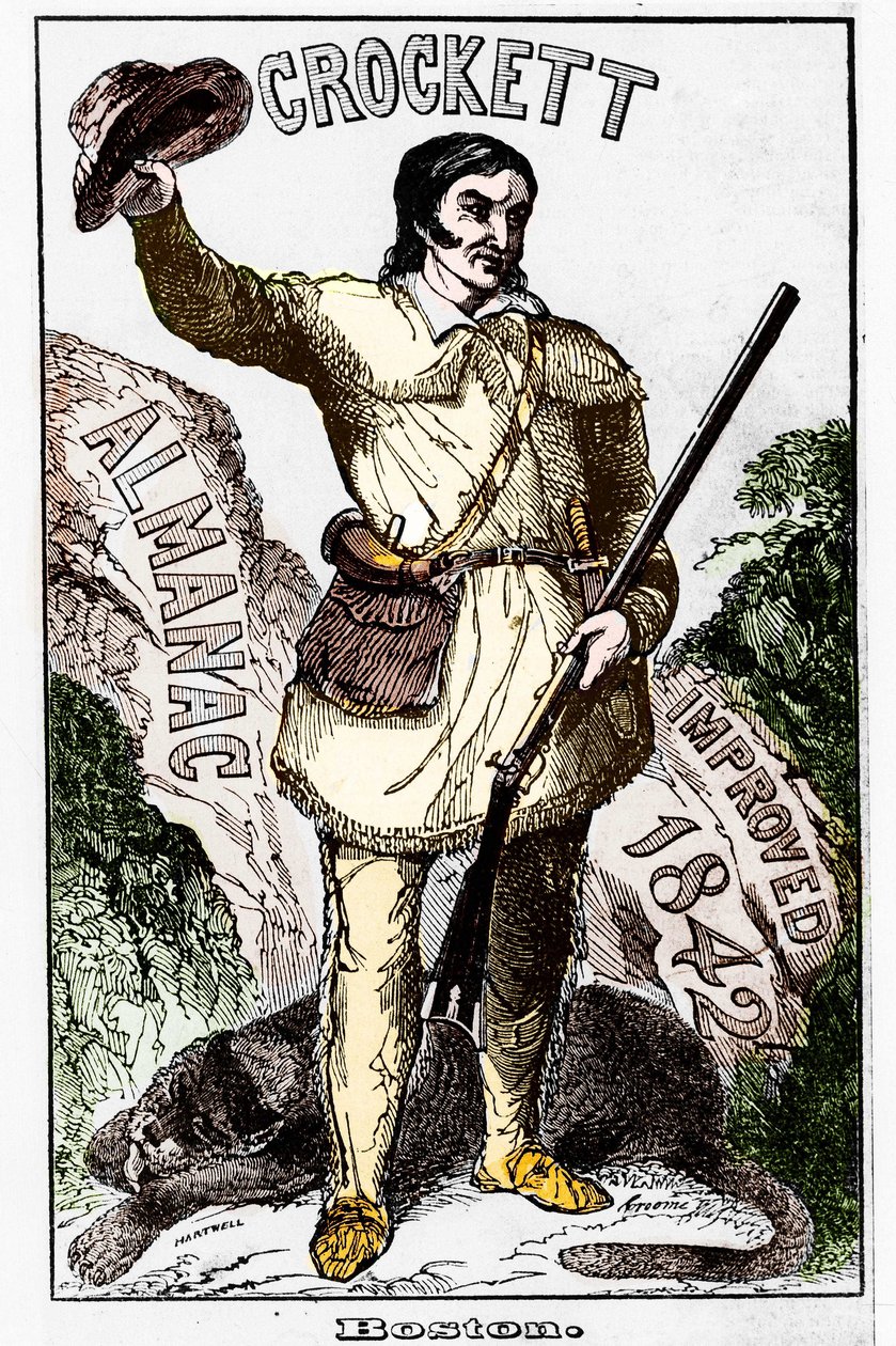 David Crockett (1786-1836), Amerikalı öncü - Almanak by Unknown artist
