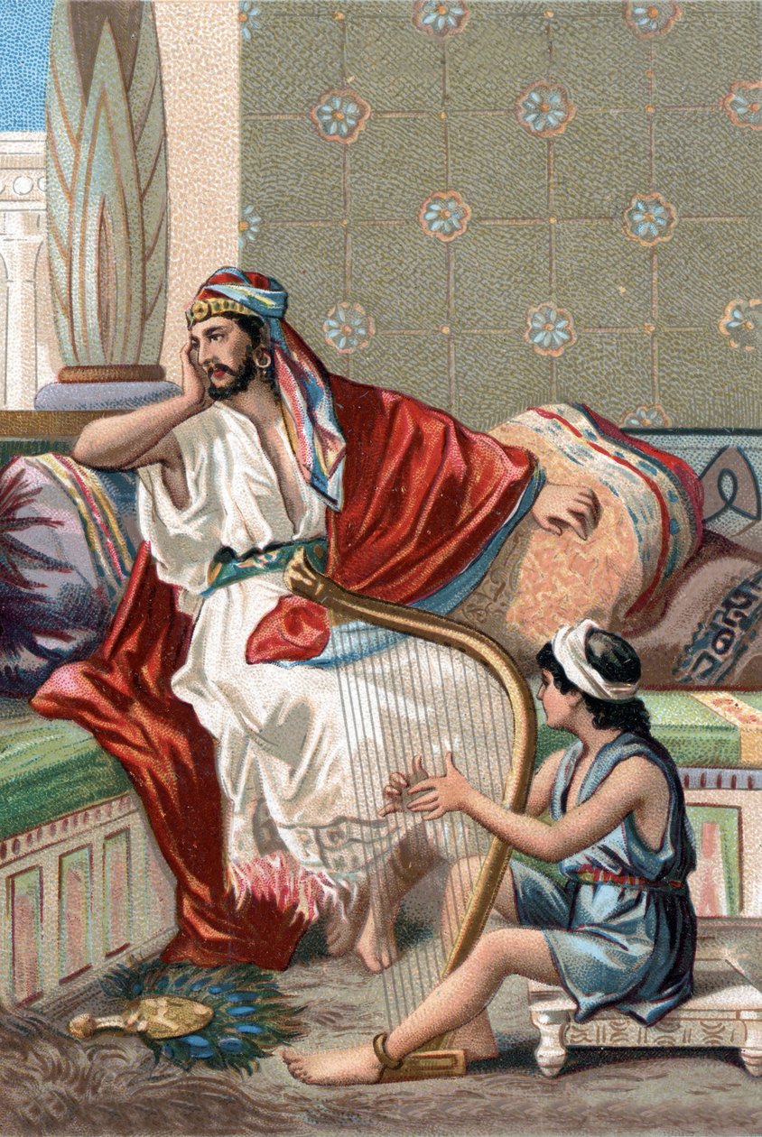 David, onu yatıştırmak için Kral Saul