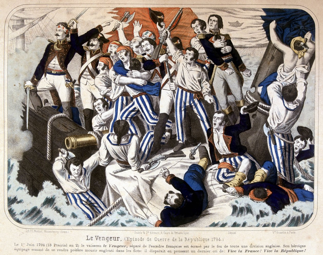 “Yenilmez” gemisinin İngiliz filosu tarafından imhası, 1 Haziran by Unknown artist