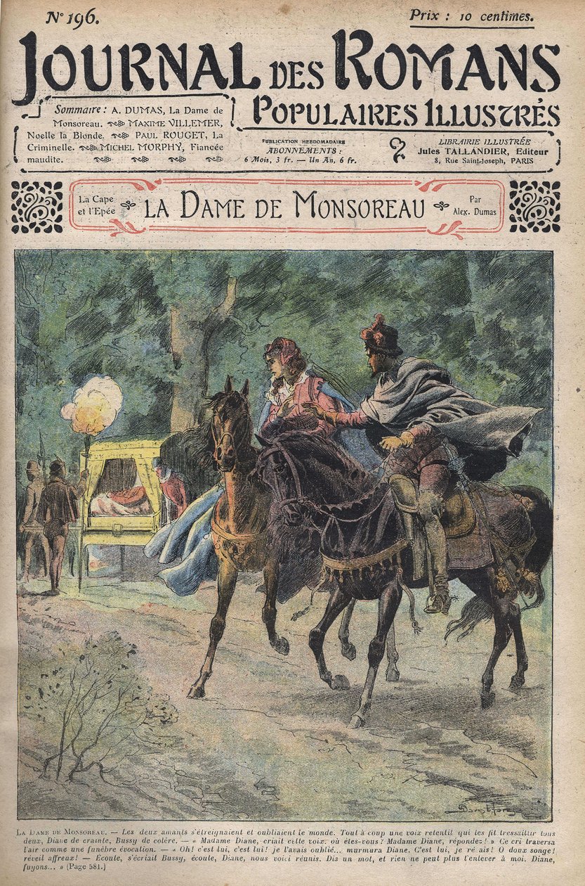 Diane, sevgilisi Bussy ile ata binerken kocası tarafından aradı. Alexandre Dumas