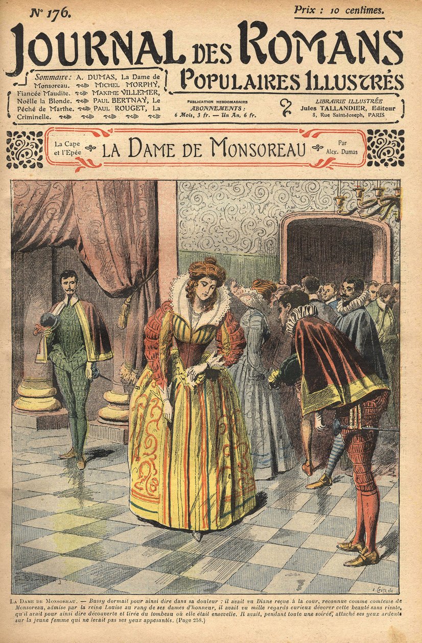 Monsoreau Kontesi olarak tanınan Diane, mahkemeye verildi. Alexandre Dumas