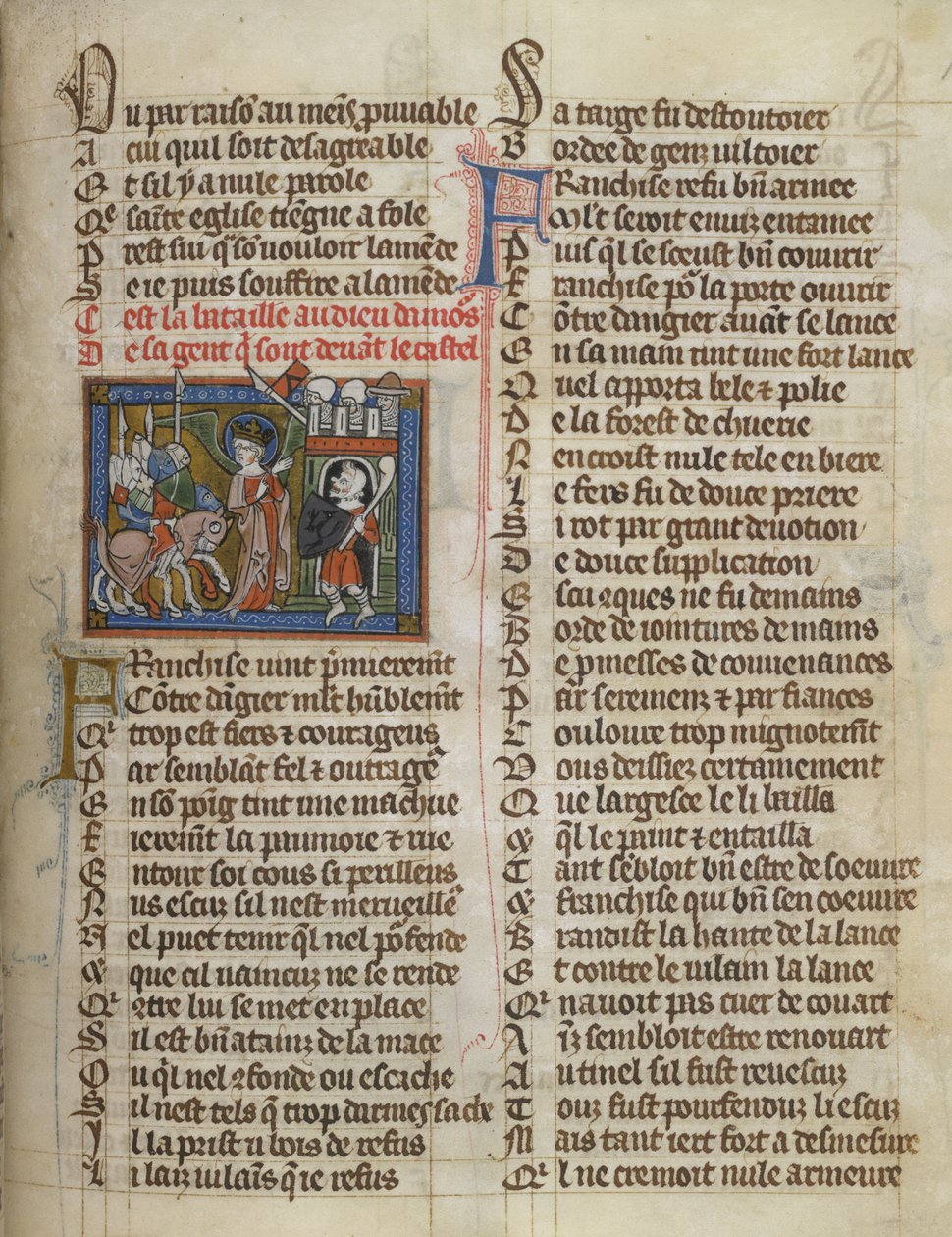 Diex d'Amours ordusunu 'Le Roman de la Rose'dan yönetiyor by Unknown artist