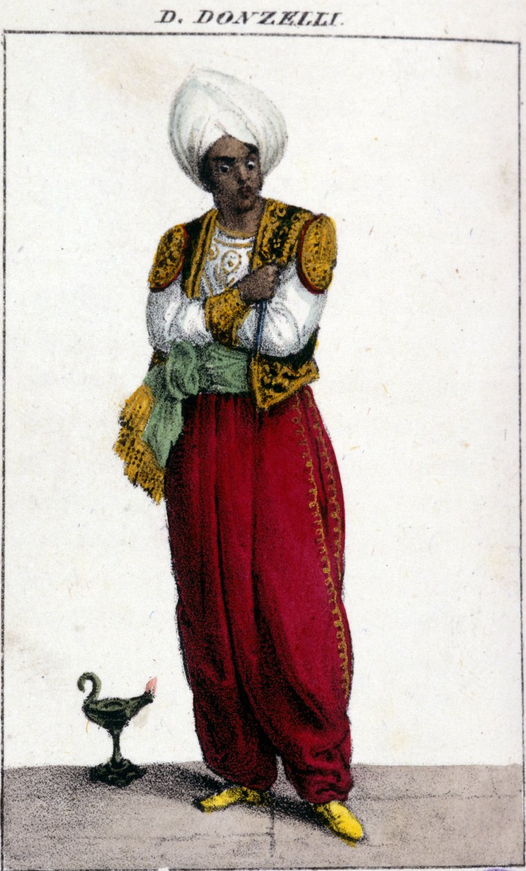 Domenico Donzelli (1790 - 1873), İtalyan tenor, Otello'da Gioacchino Rossini tarafından temsil ediliyor. La Scala by Unknown artist