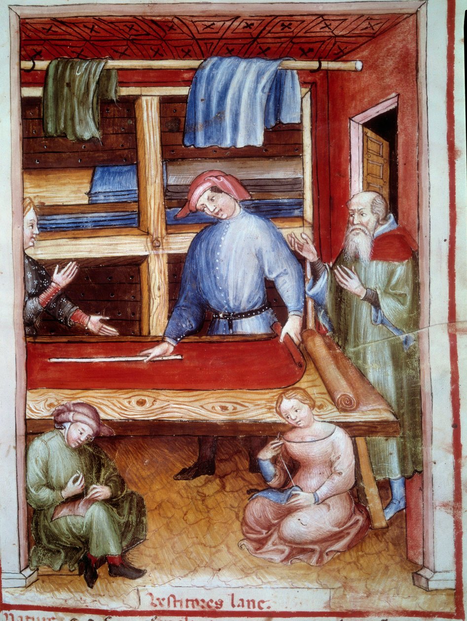 Drapier dükkanı İlaç ve diyetetik ticaretinden aydınlatma “” Tacuinum sanitatis”” by Unknown artist