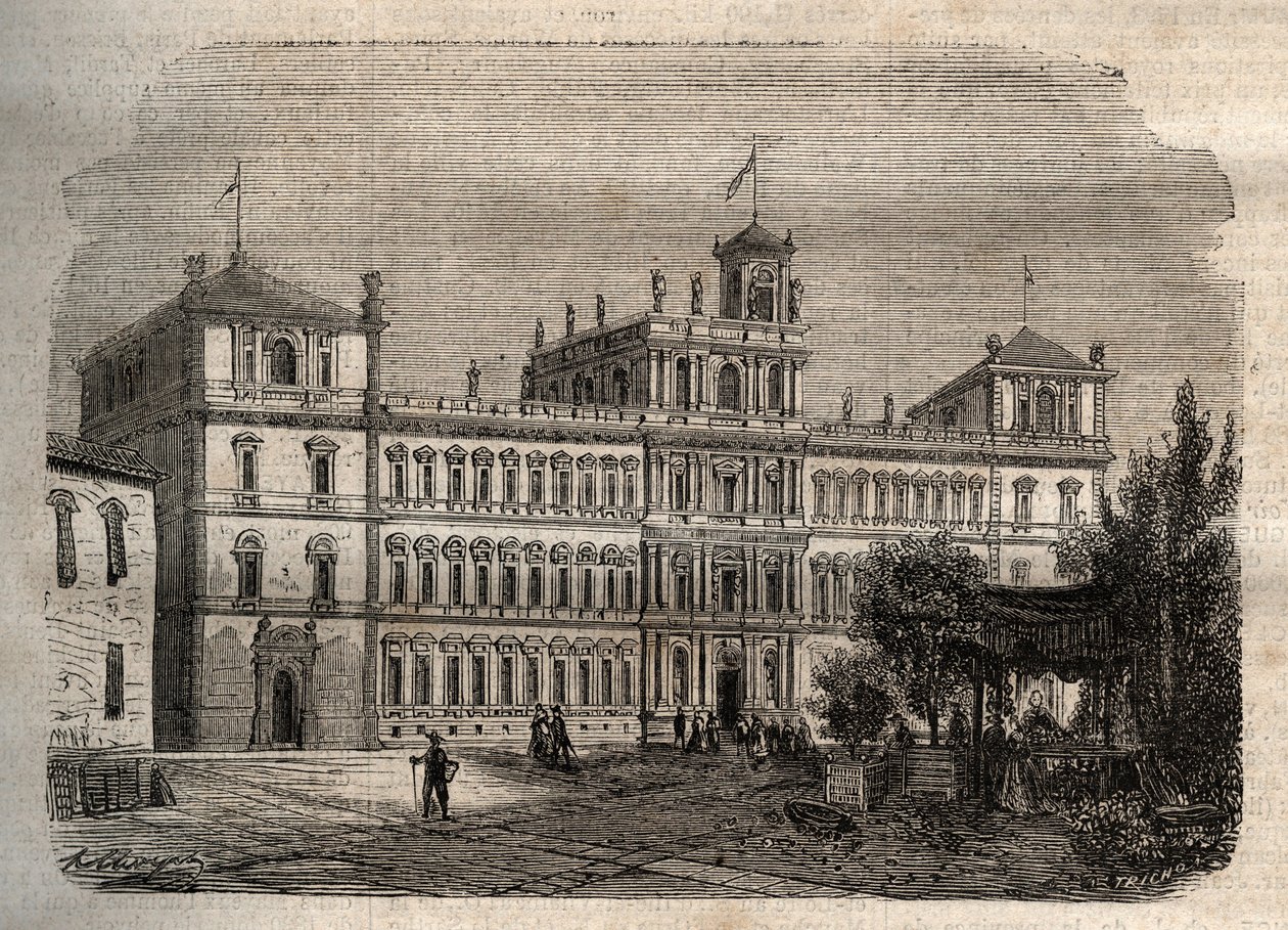 19. yüzyılda Modena Dükalığı Sarayı - Dükalık Sarayı 1634 - Modene Dükalığı Sarayı by Unknown artist
