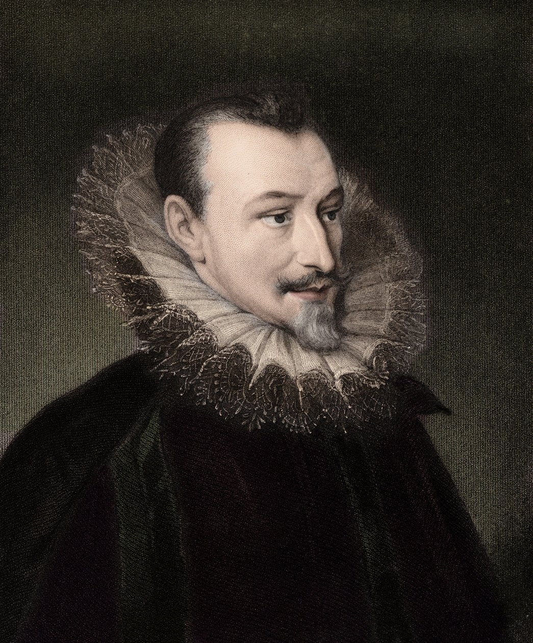 Edmund Spenser c1552/3-1599 - gravür - 19. yüzyıl by Unknown artist