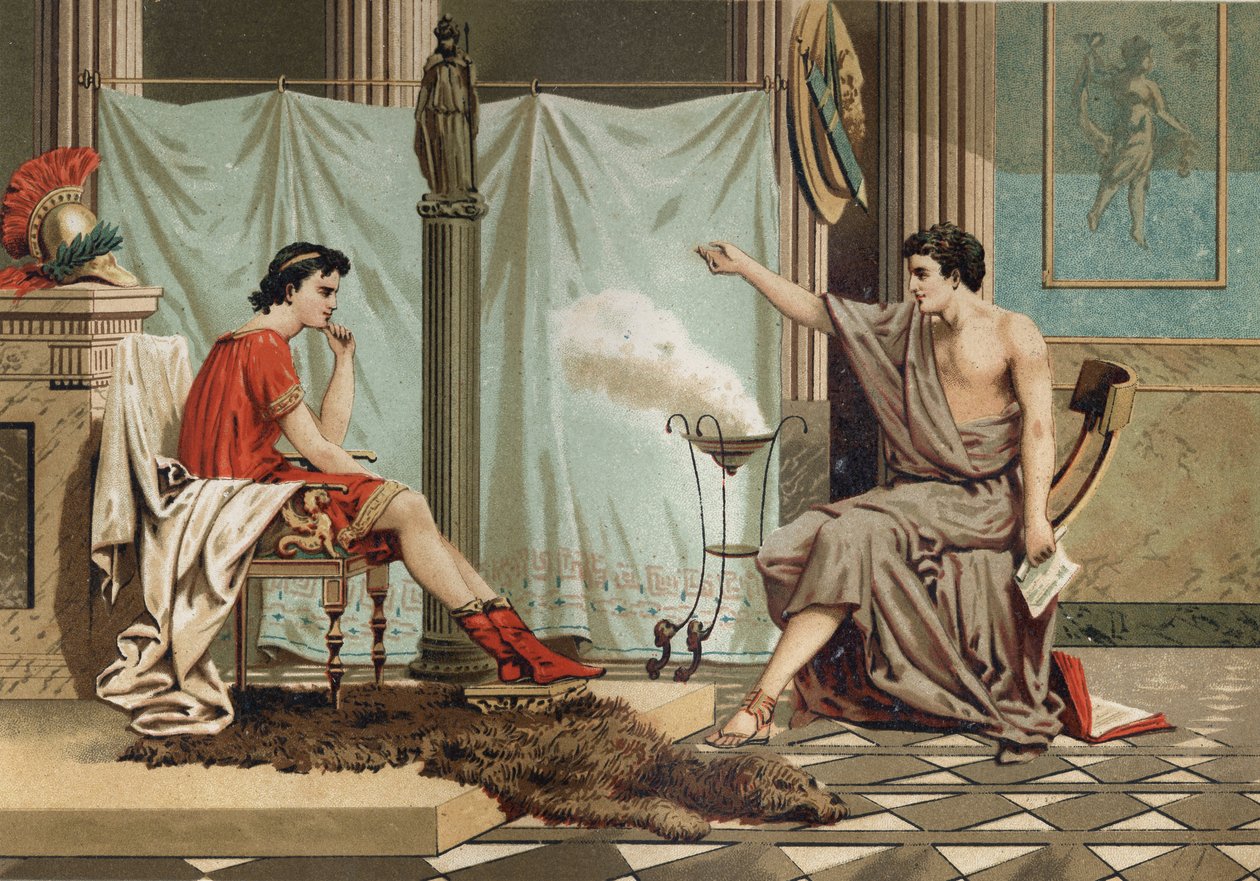 Filozof Aristoteles tarafından Büyük İskender