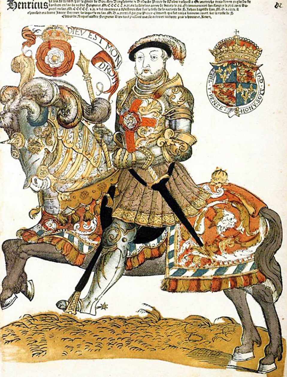 İngiliz Kralı Henry VIII at sırtında gösteriliyor, Sanatçı bilinmiyor, Riijksmueum, Amsterdam by Unknown artist