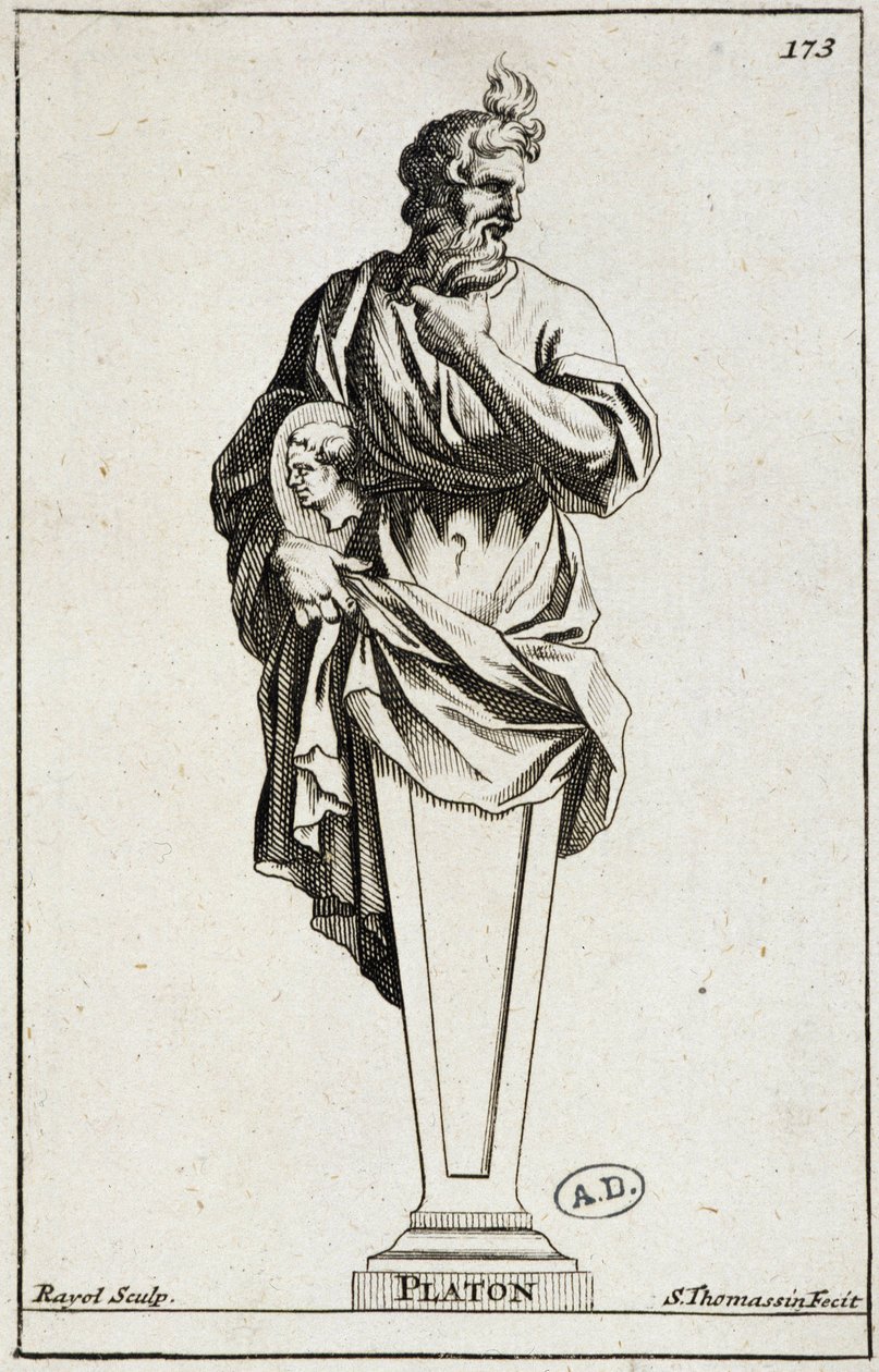 Platon heykelinin gravürü by Unknown artist