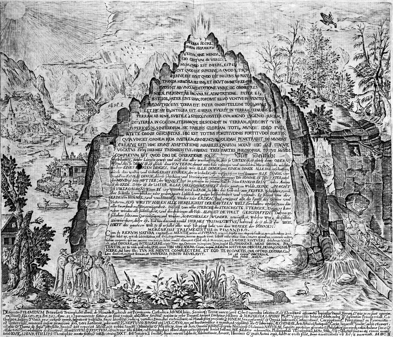 "Ebedi Bilgelik Amfitiyatrosu" gravürü. (Sonsuz bilgeliğin amfi tiyatrosu) [Hamburg: s.n. by Unknown artist