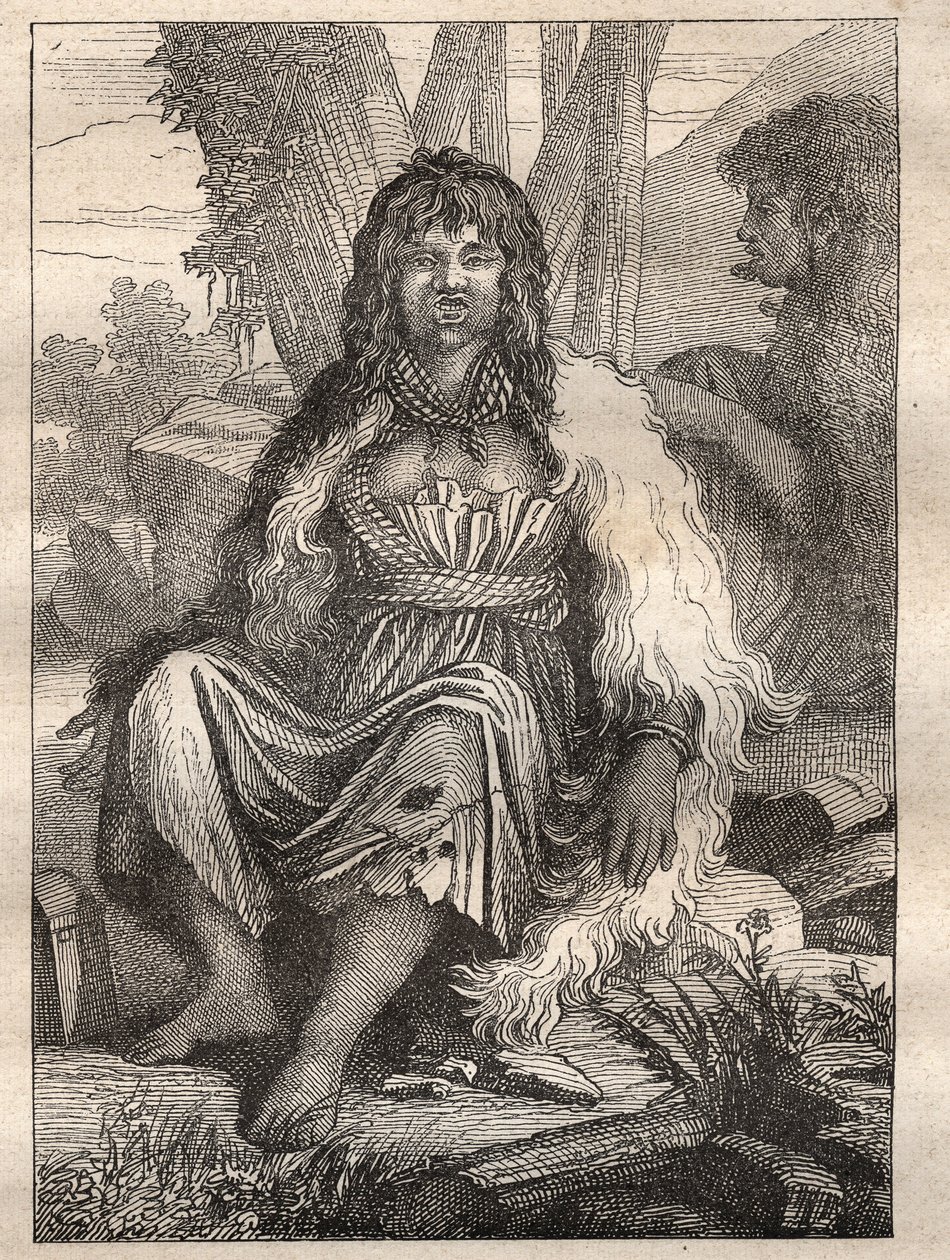 Jean Francois Galaup de La Perouse (1741-1788) tarafından dünya çapında sefer (1785-1788): Fransız limanının kadın türleri (Alaska) - "" Les Grands Mariners du 18. yüzyıl" by Unknown artist
