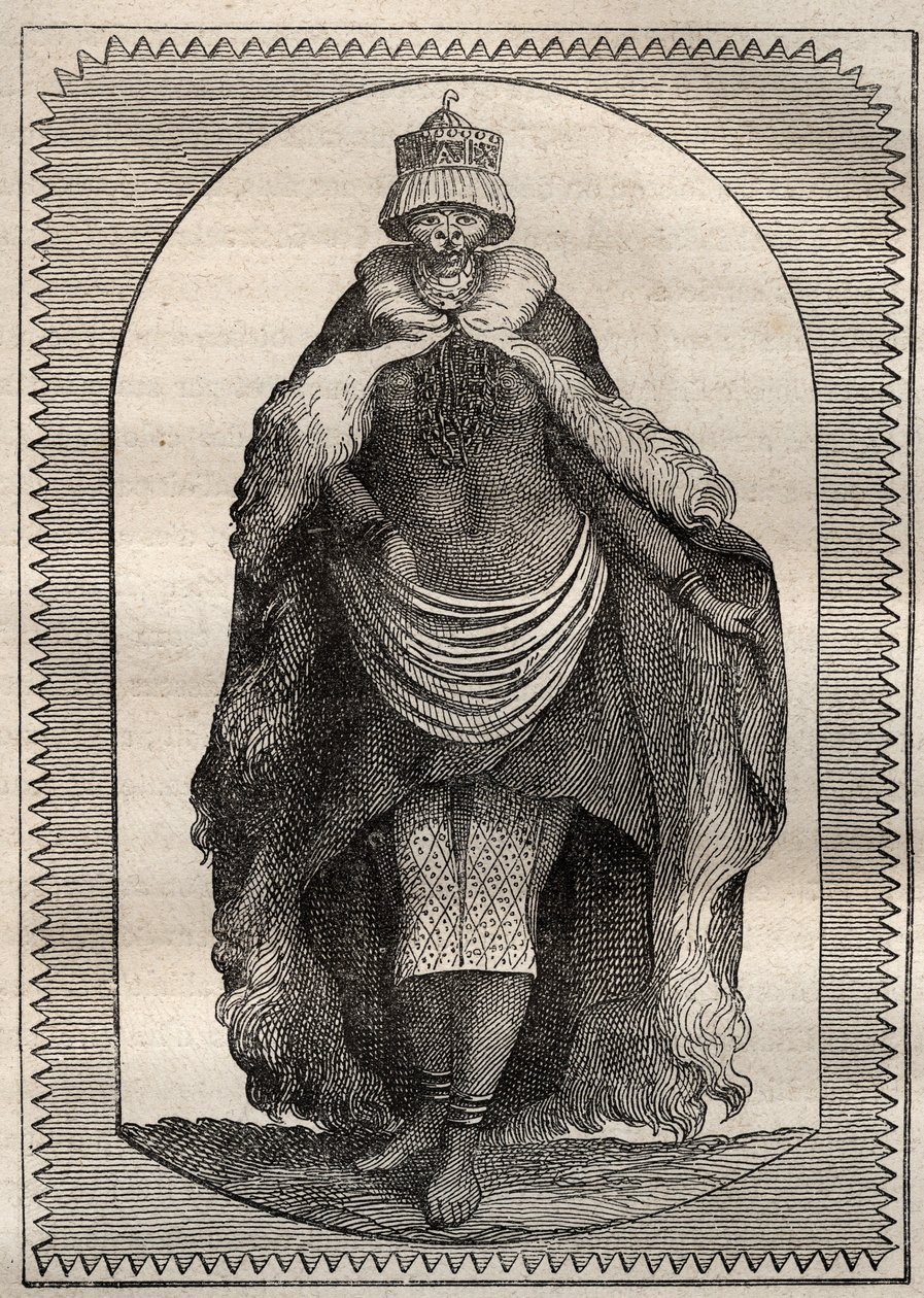 Anders Sparrman (1748-1820) tarafından Güney Afrika topraklarının içlerine sefer (1775): bir hottentote (kadın Khoikhoi) - “” 18. yüzyılın Büyük Denizcileri” nden alınan çizim by Unknown artist