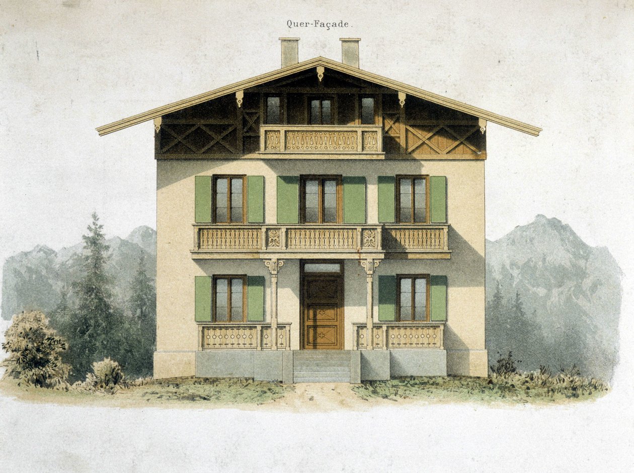 Bir Alman evinin cephesi by Unknown artist