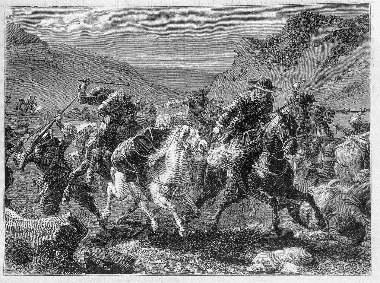 Kralın askerleri tarafından pusuya düşürülen sahte saunalar (Yanlış saunalar) saldırıları - Louis Figuier