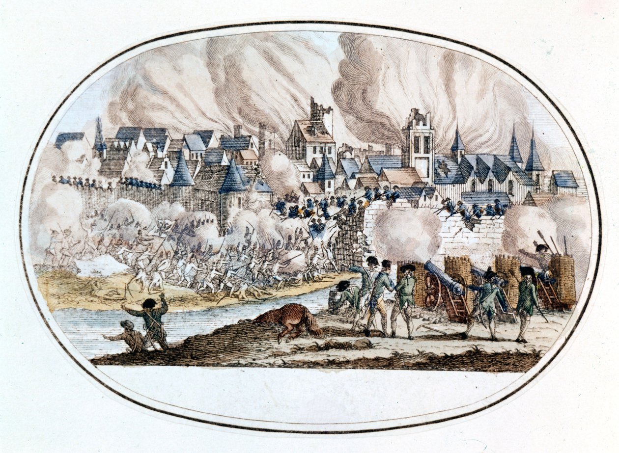 Federalist ayaklanma. Toulon'un 1794'te İngilizlerden devralınması, genç Bonaparte'ın kendisini ayırt etmesi. by Unknown artist