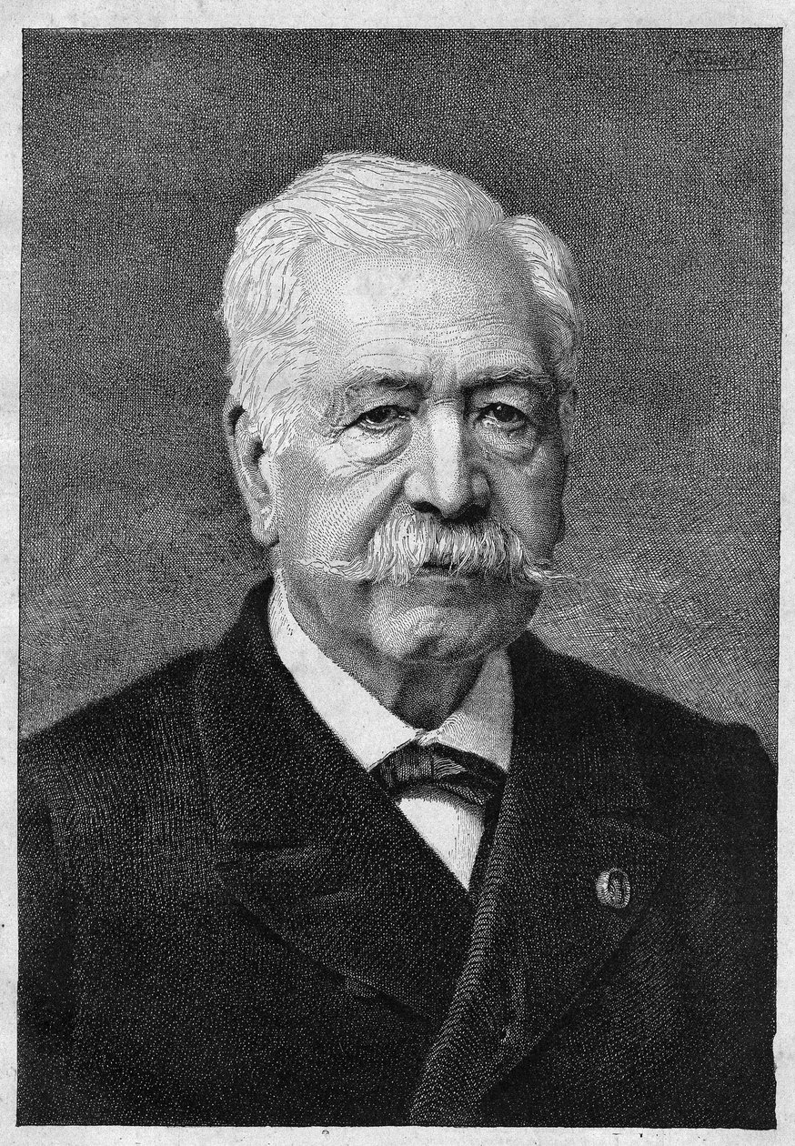 Ferdinand de Lesseps (1805-1894), Fransız diplomat ve yönetici. by Unknown artist
