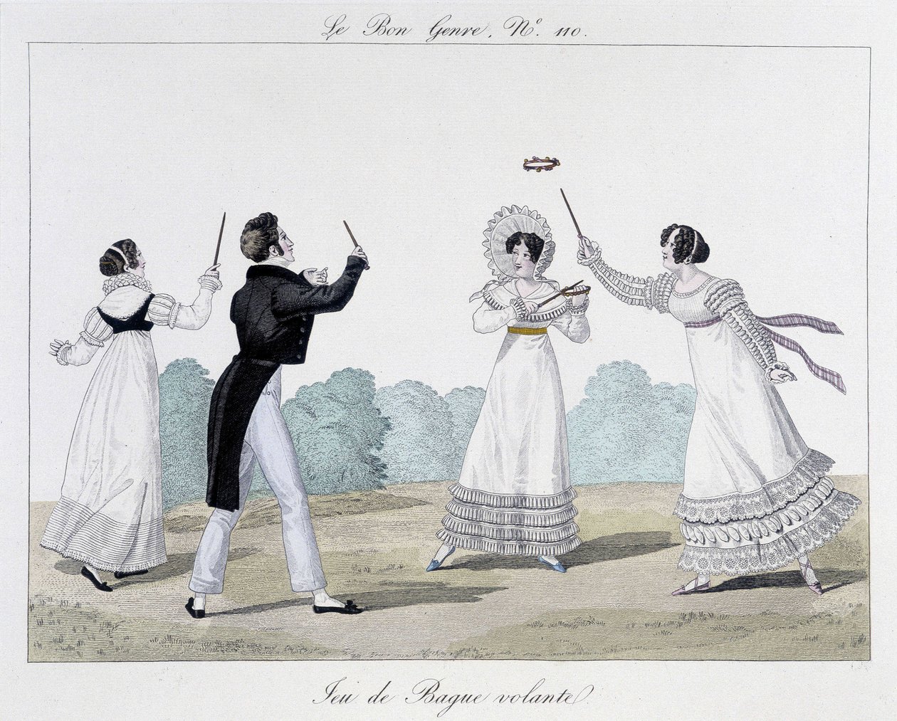 Uçan halka oyunu - “İyi Tür”de, No. 110, 19. yüzyılın başları by Unknown artist