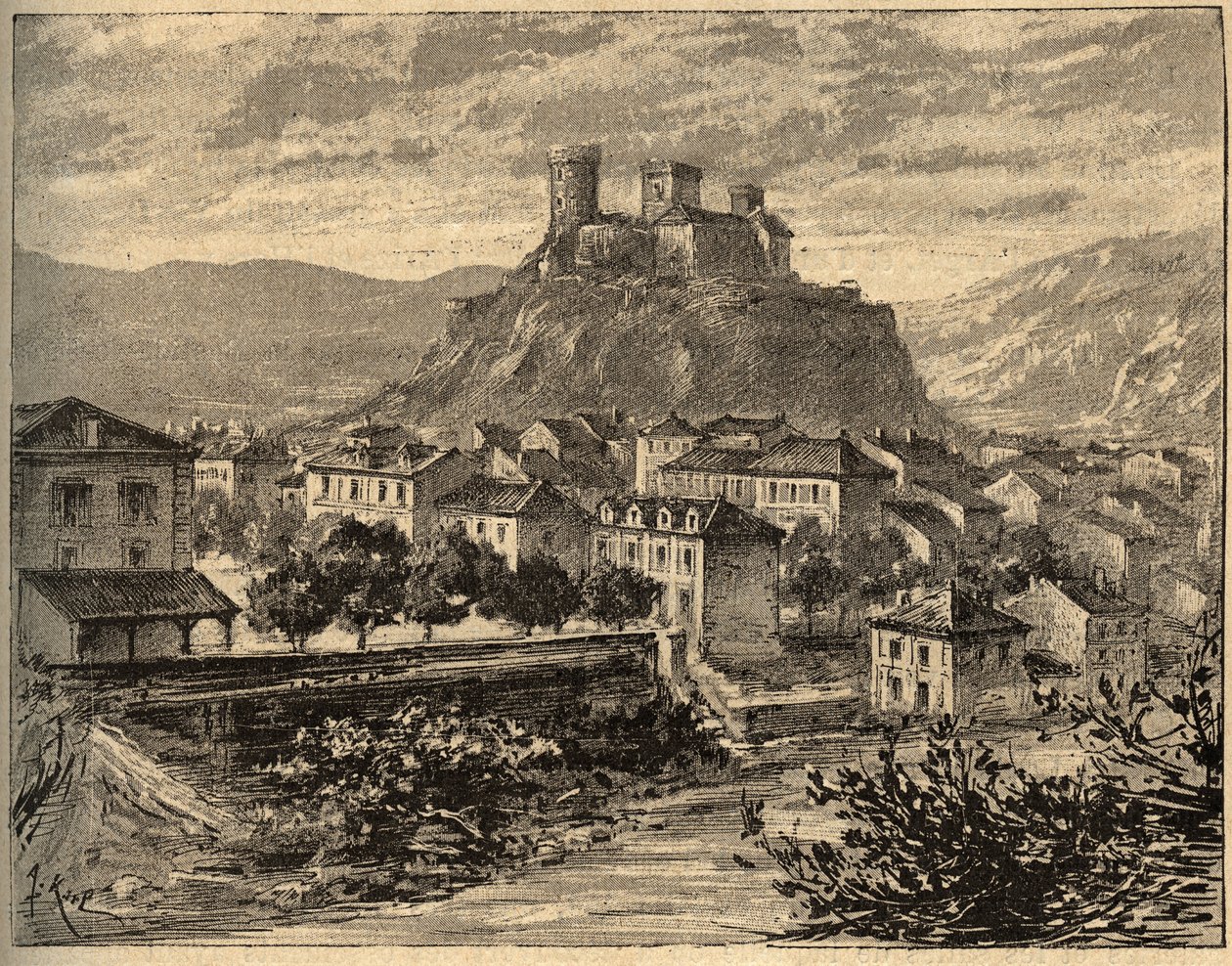 Foix - Ariege - Occitanie - “” PATRIE” de gravür - LUCIEN HUARD TARAFINDAN 6 CİLTTE FRANSA