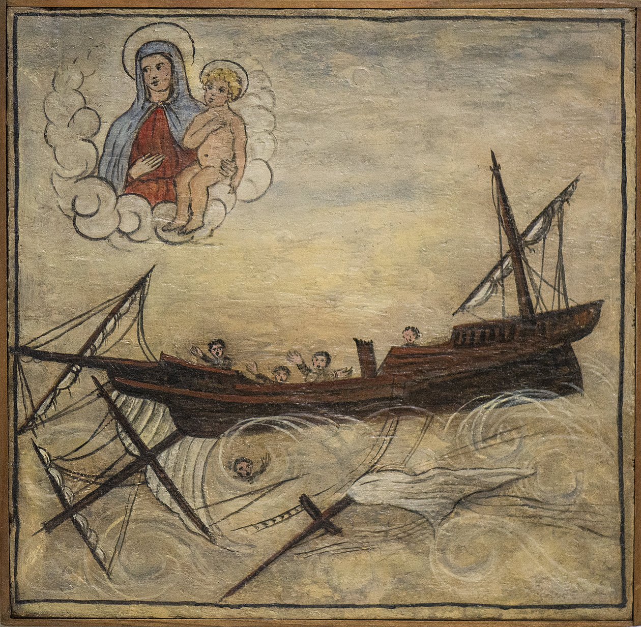 Eski voto (ex voto) denizci, Napoli yakınlarındaki Torre del Greco Carmine Kilisesi
