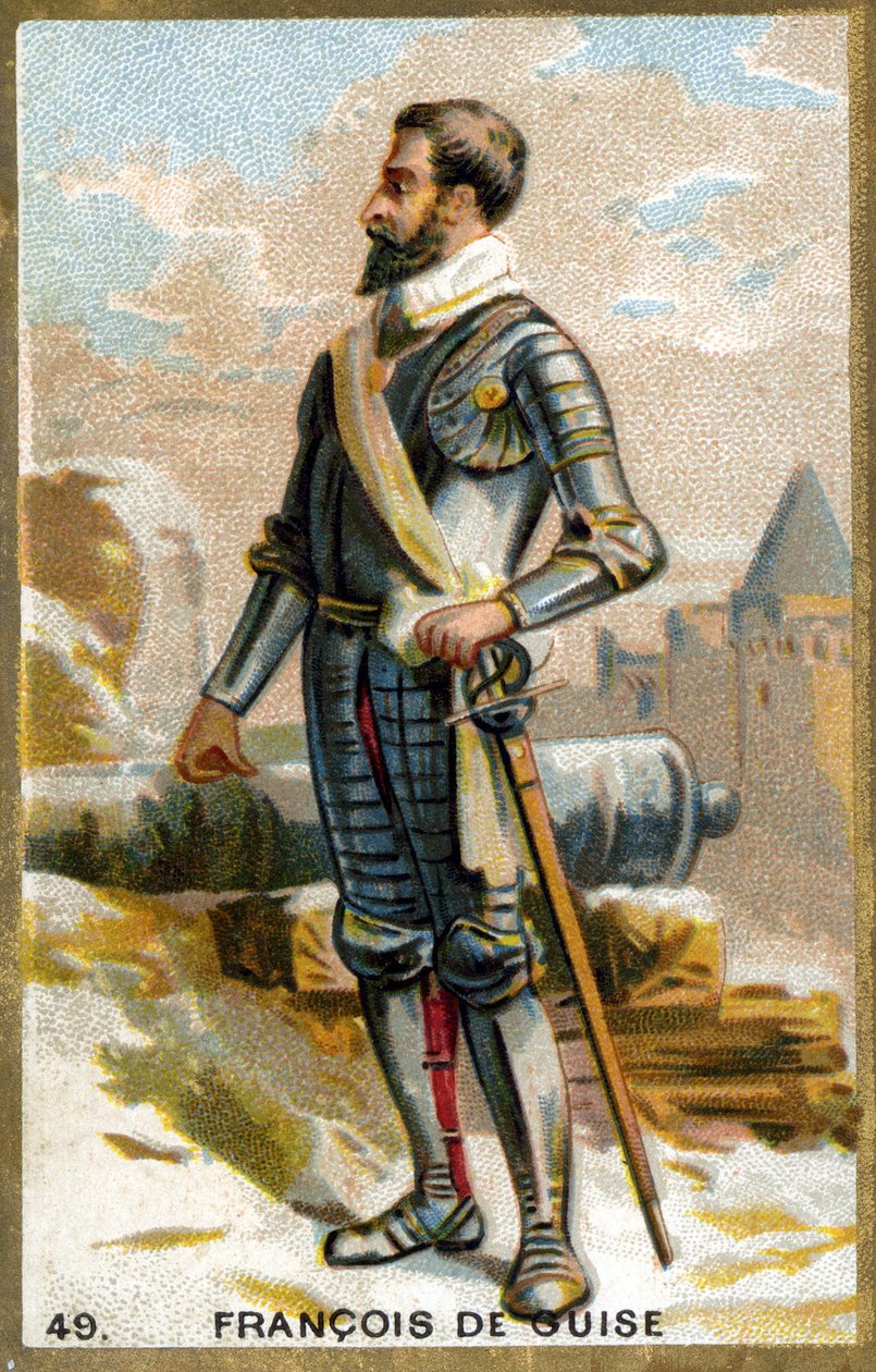 François de Guise (1519 - 1563). 19. yüzyıl kromolitografisi. by Unknown artist