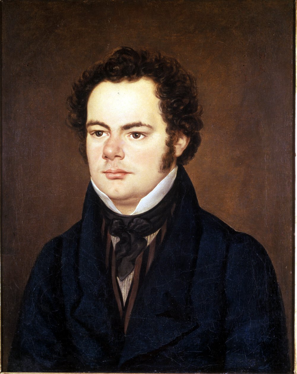 Franz Schubert (1797 - 1828), portre resmi Viyana Müzik Dostları Cemiyeti'nde muhafaza edilmiştir. by Unknown artist