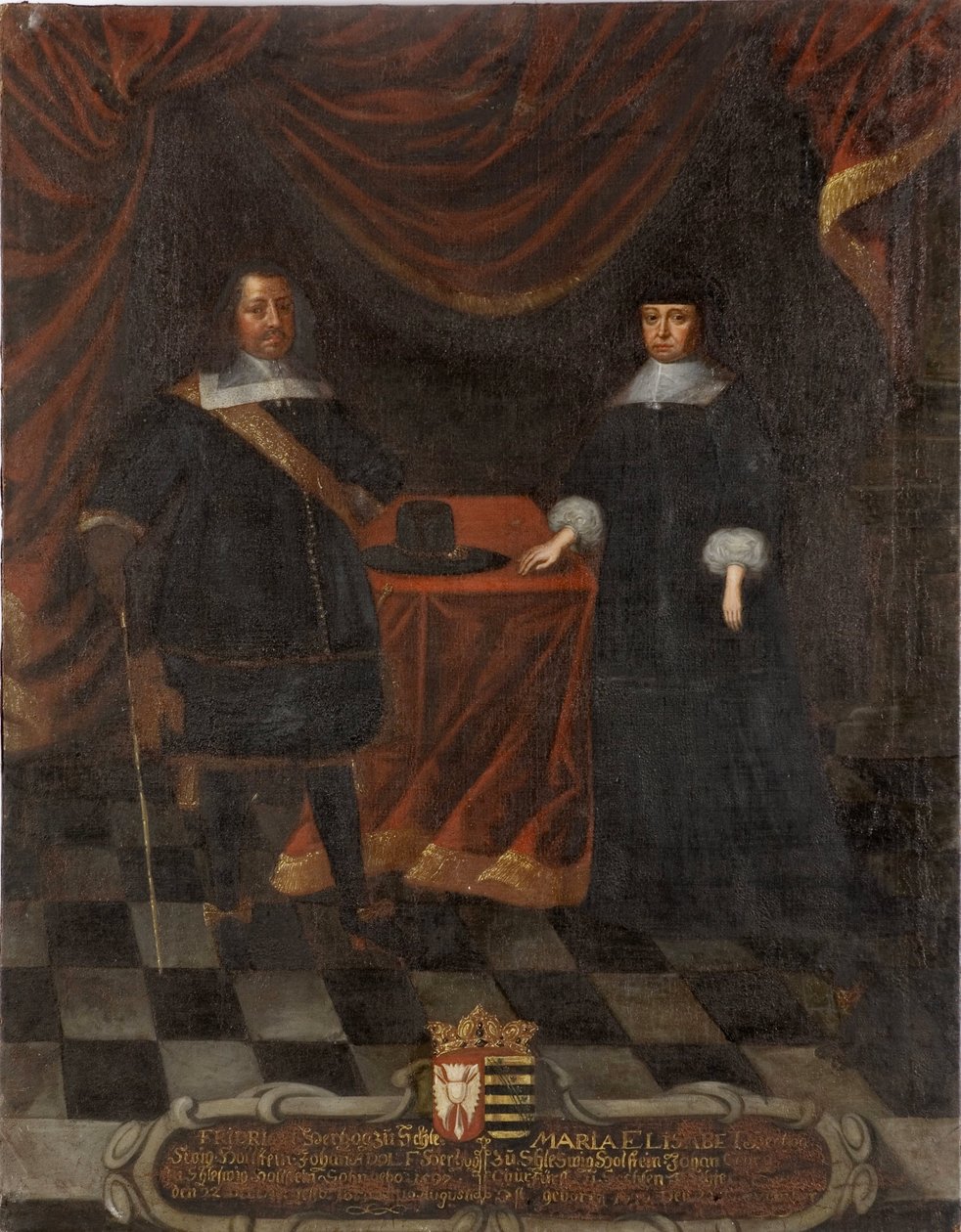 Holstein Gottorp Frederic III ve Marie Elisabeth de Saxe - Holstein-Gottorp Dükü Frederick III (1597-1659) ve Düşes Marie Elisabeth (1610-1684), Anonim. Tuval üzerine yağlıboya. Boyut: 103,5x79,5 cm. Ulusal Müze Stockholm by Unknown artist