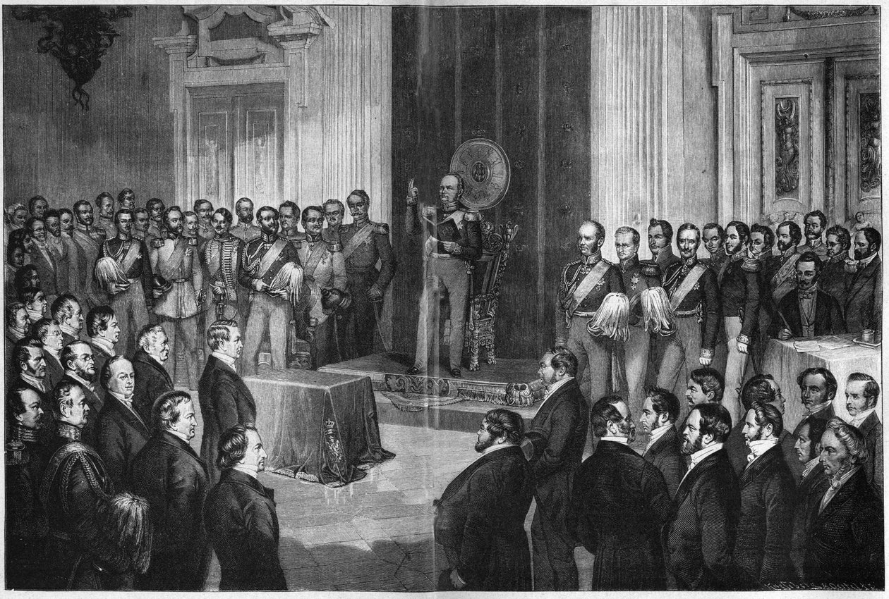 Frederick William IV (1795-1861), Prusya Kralı, anayasa üzerine yemin ediyor, 6 Şubat 1850, Paul Buerde