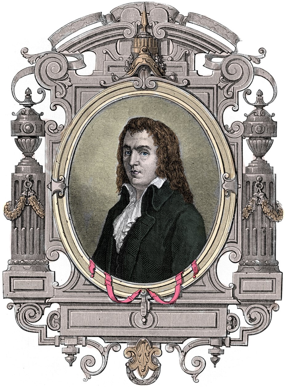 Fransız Devrimi: “” Francois Babeuf dit Gracchus (1760-1797) devrimcisinin portresi”” 19. yüzyıl gravürü. by Unknown artist