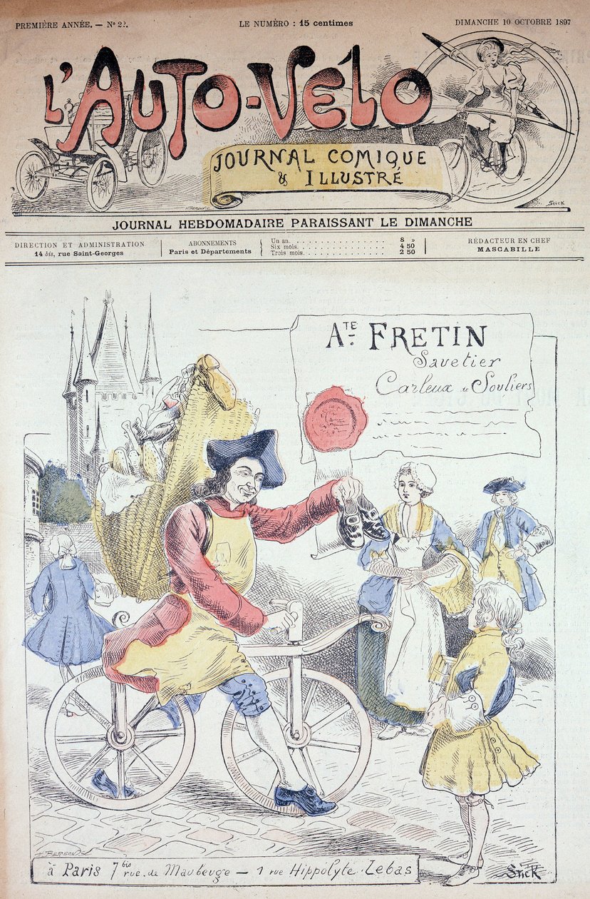 Fretin: ayakkabıcı, carleux, ayakkabılar - 12/12/1897 tarihli “” l