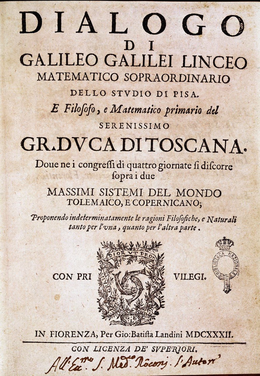 Papa Urban VIII tarafından astronom ve fizikçi Galileo Galilei dit Galilee