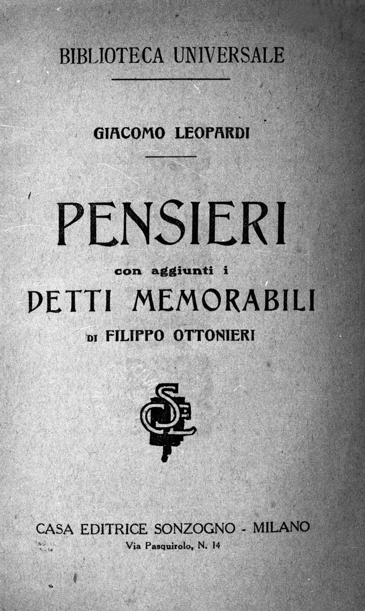 İtalyan şair Giacomo Leopardi