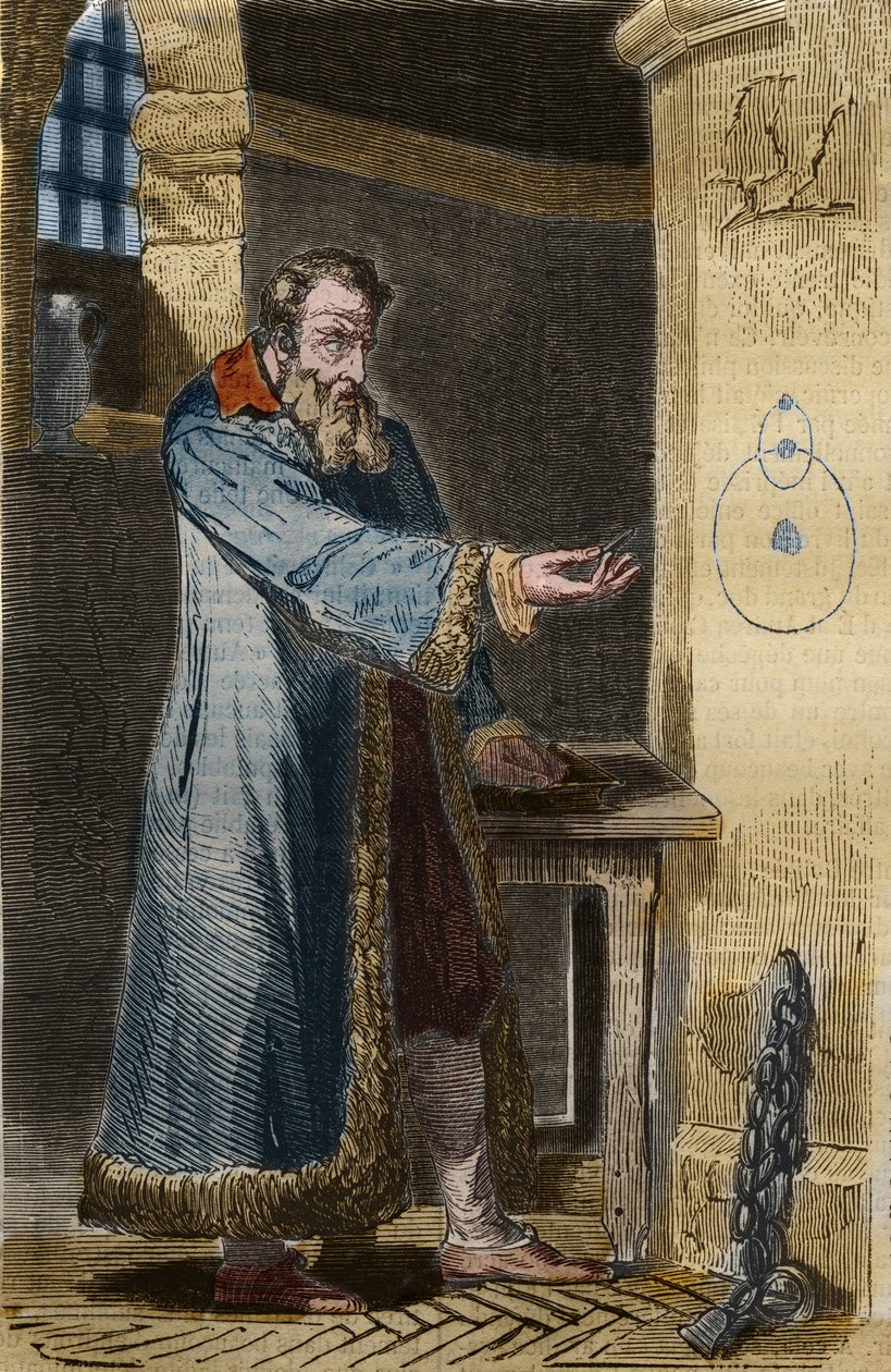 Celile ve Engizisyon: “” E saf çok muove! “” (Ve yine de dönüyor). İtalyan astronom Galileo Galilei (1564-1642), Engizisyon huzurunda Dünya