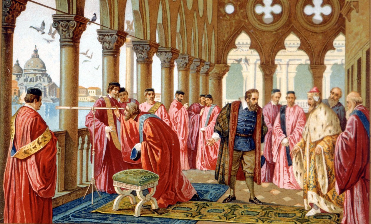 Galileo Galilei (1564 - 1642), bezelini Venedik