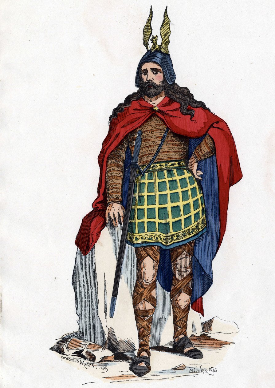 Roma egemenliği altındaki Galyalı lider - “Fransızların Yüzyıllar Boyunca Sivil ve Askeri Kostümleri Paris F. Roy 1882”de. by Unknown artist