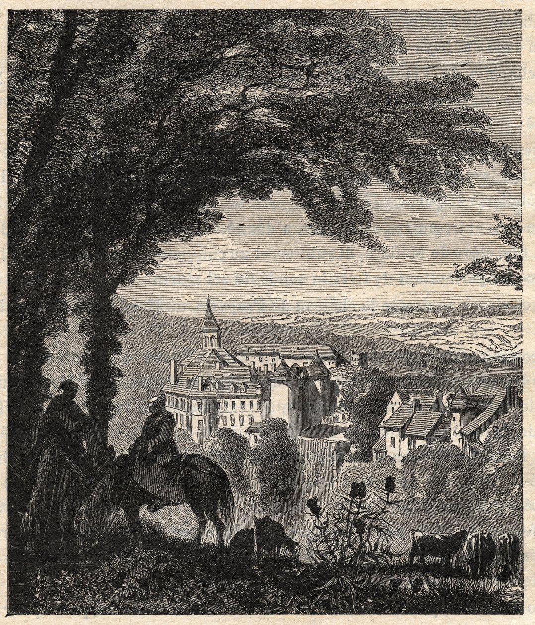 Gargilesse-Dampierre (Gargilesse Dampierre) - Indre - Fransa - “” PATRIE” üzerine gravür - LUCIEN HUARD TARAFINDAN 6 CİLTTE FRANSA PECTURESSE AÇIKLAMASI - 19. yüzyıl sonu by Unknown artist
